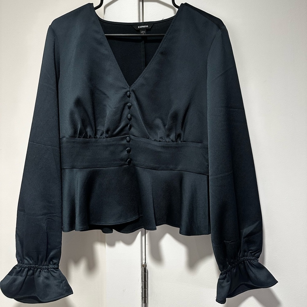 Express Women’s Blouse - dark green like new condition!